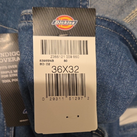Dickies NWT Men's Blue Denim Overalls - Picture 5 of 5